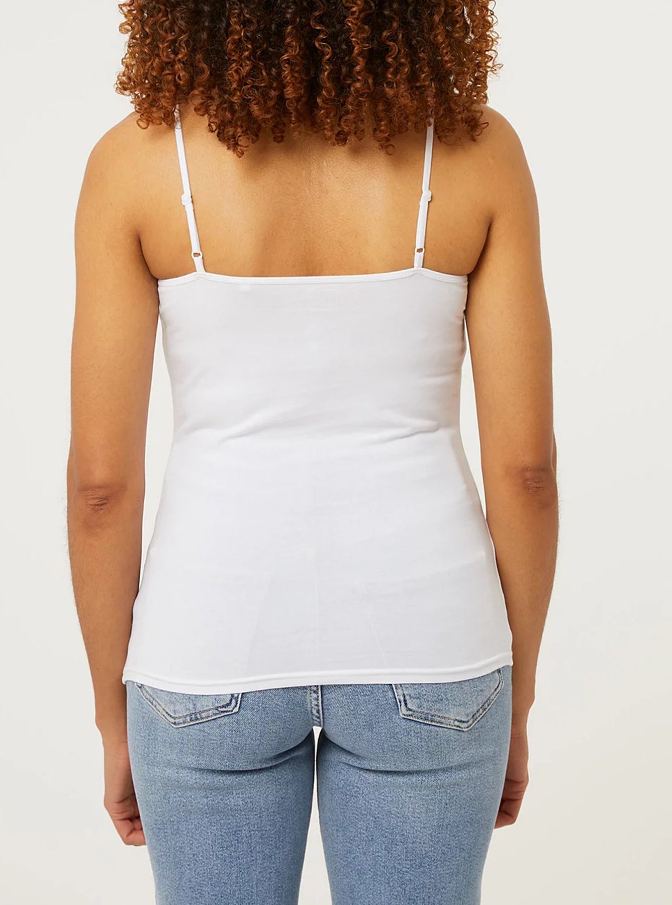 Women's Cotton Scoop Neck Adjustable Spaghetti Strap Cami Tank Tops