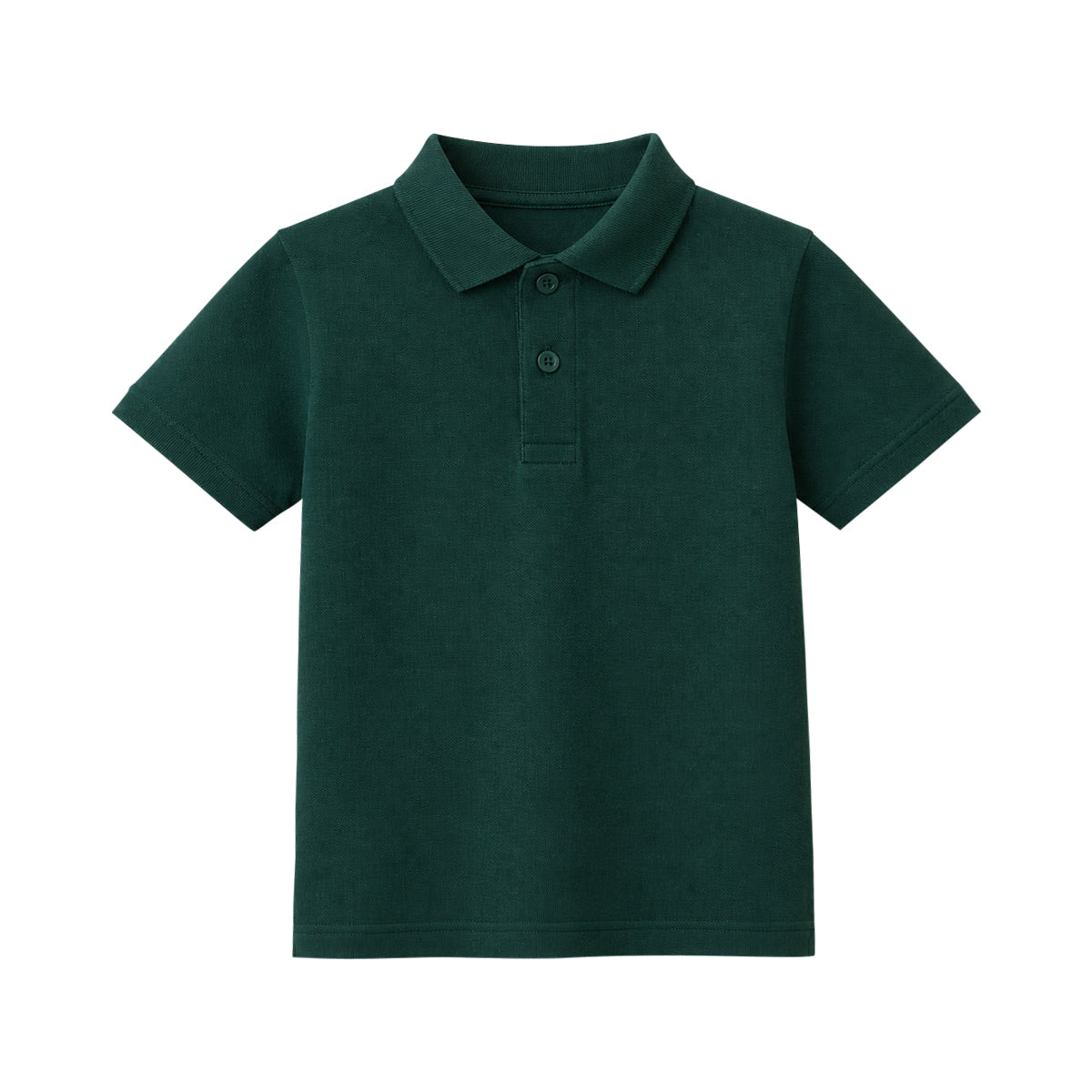 Boys Short Sleeve Basic Solid Organic Cotton Polo T-Shirt