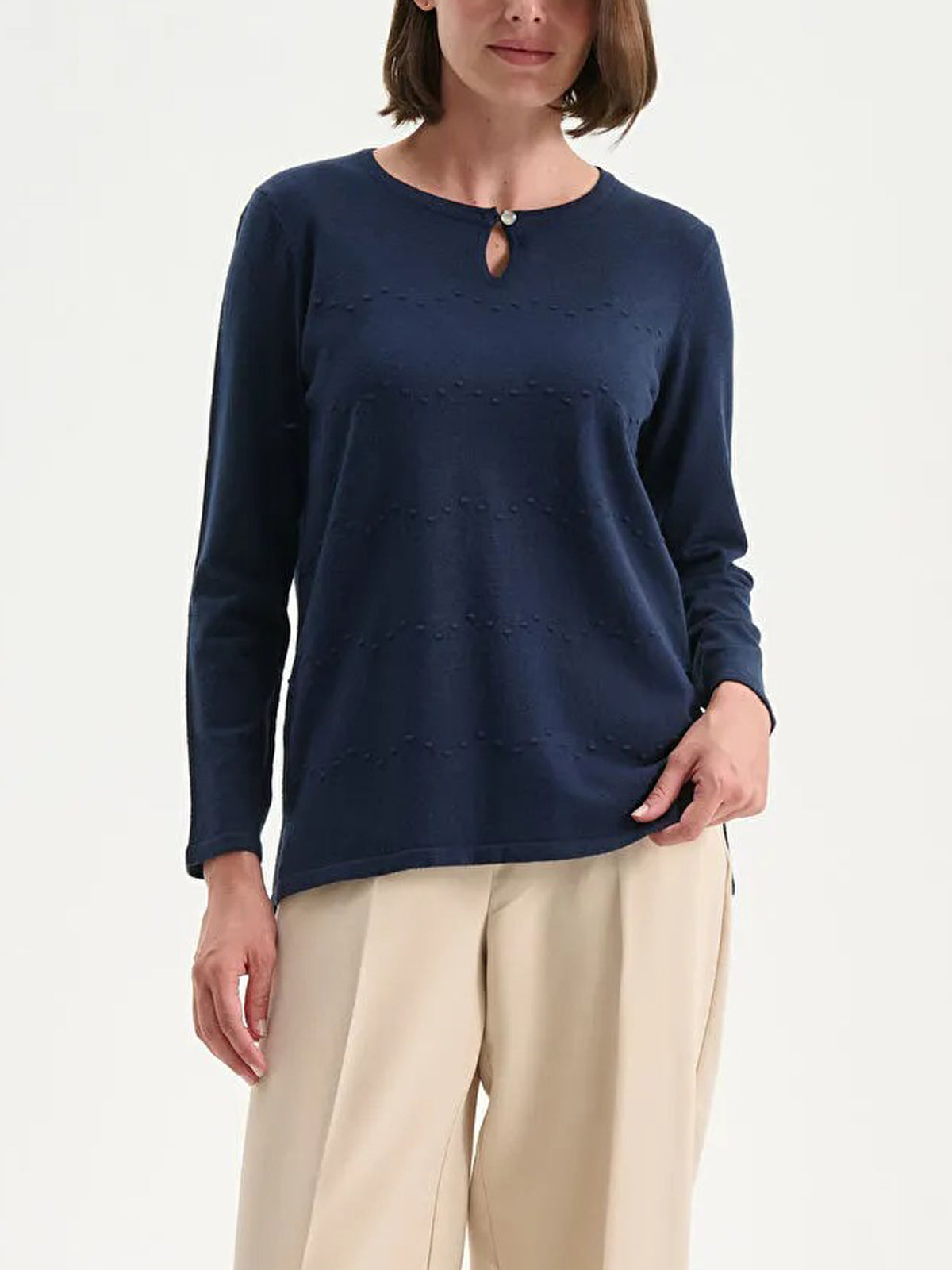 Womens Elegant Knit Pullover Long Sleeve Sweater