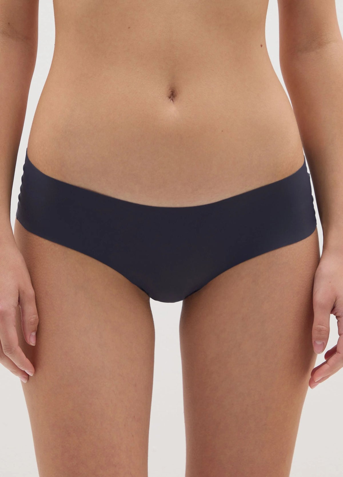 Womens Seamless Mid Rise Invisible Comfort Stretch Full Back Brief Panty