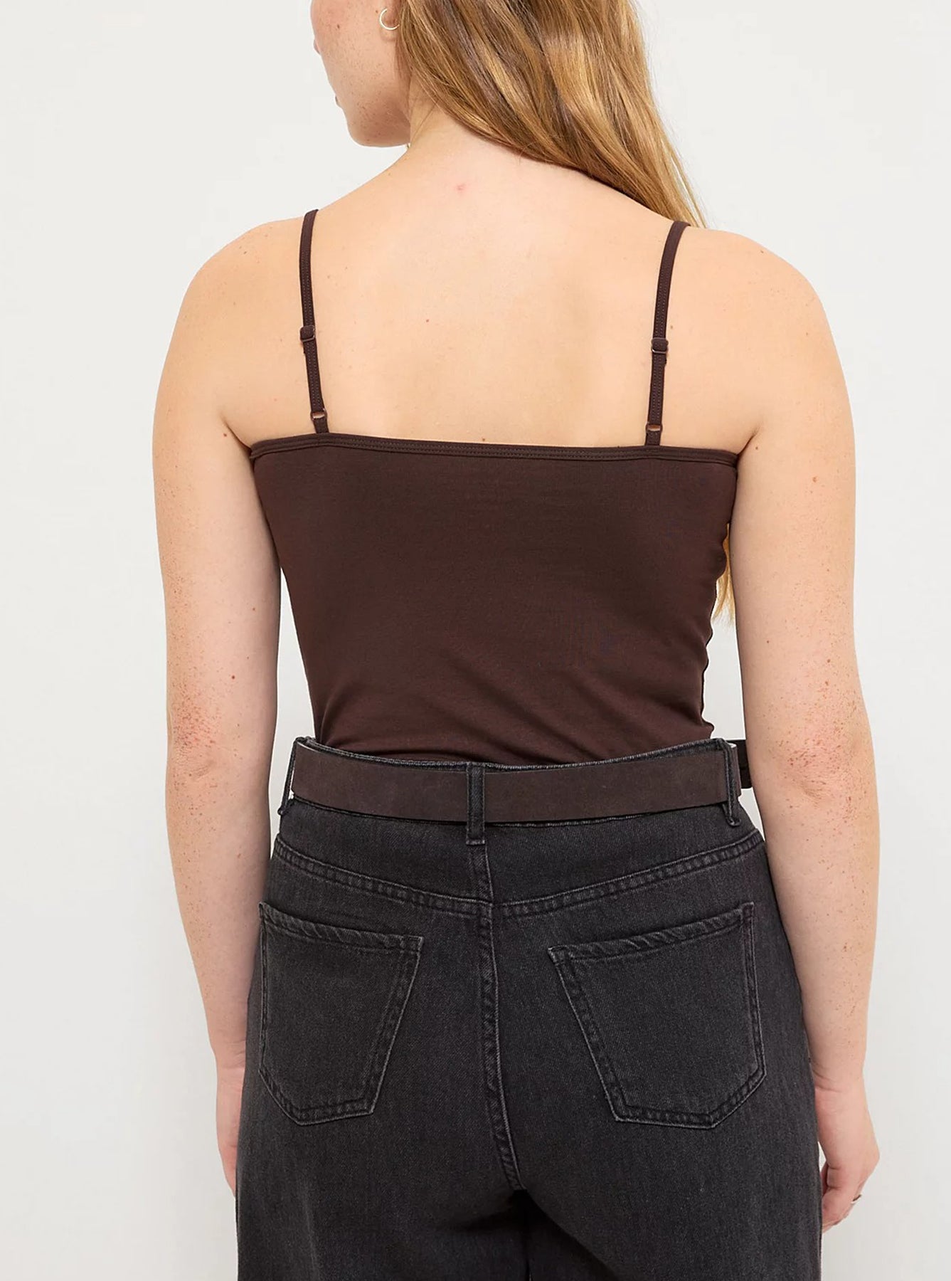 Women's Cotton Scoop Neck Adjustable Spaghetti Strap Cami Tank Tops