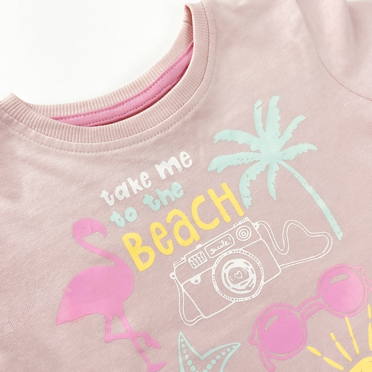 Girls Printed Soft Cotton Short Sleeve T-Shirt