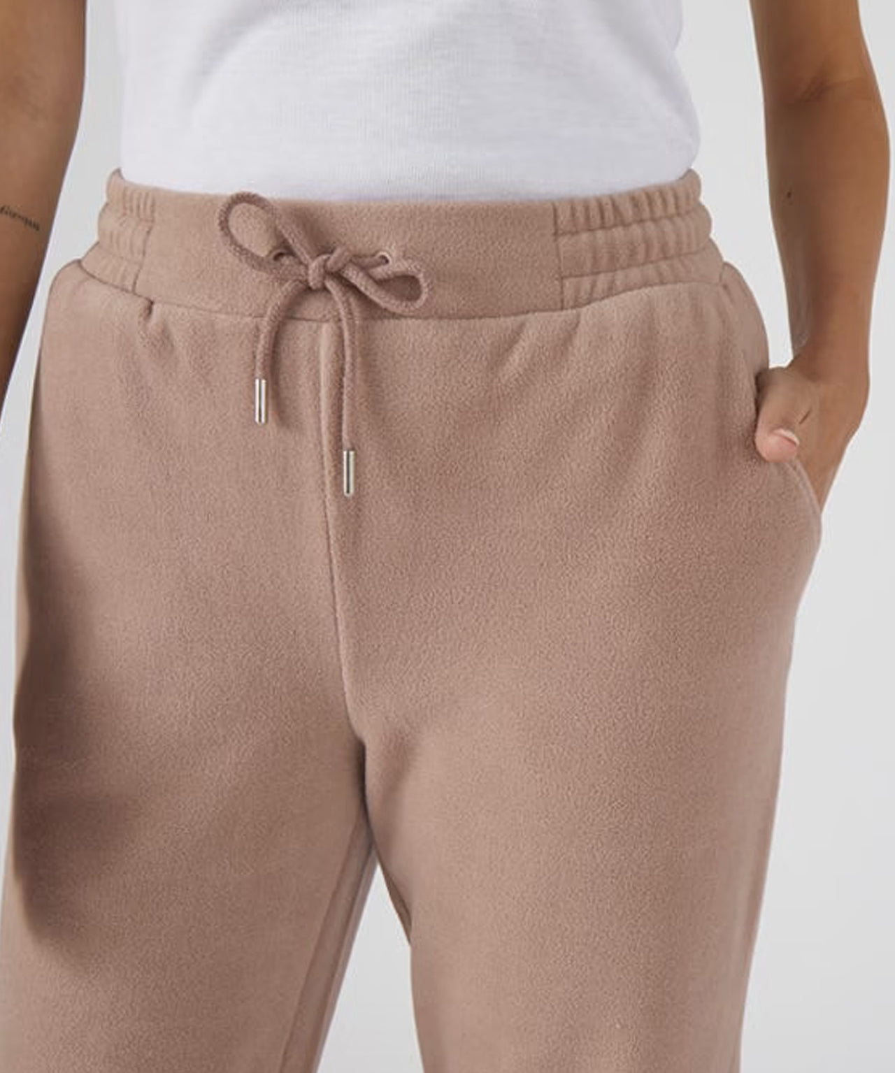 Womens Micro Fleece Straight Leg Pants with Pockets
