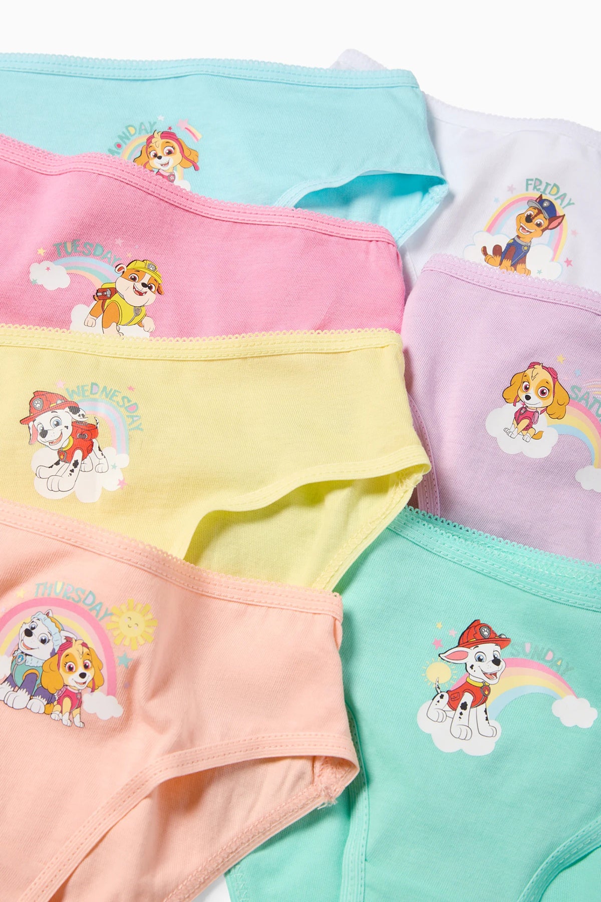 Pack of 5 Girls Breathable Soft Cotton Printed Briefs Underwear