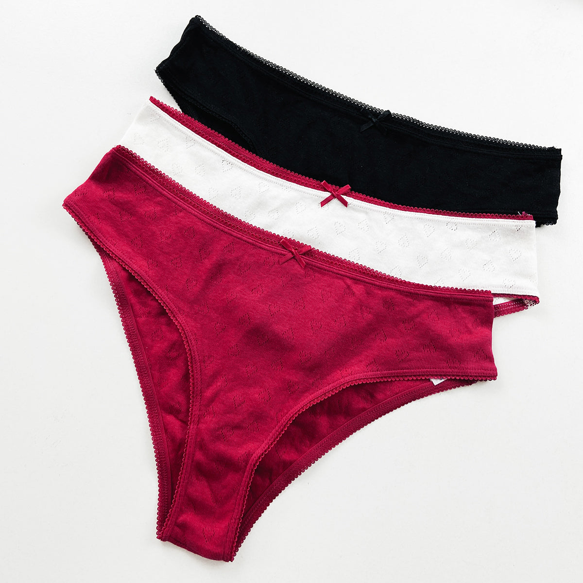 Ladies Trim Pointelle Brazilian Brief Panty