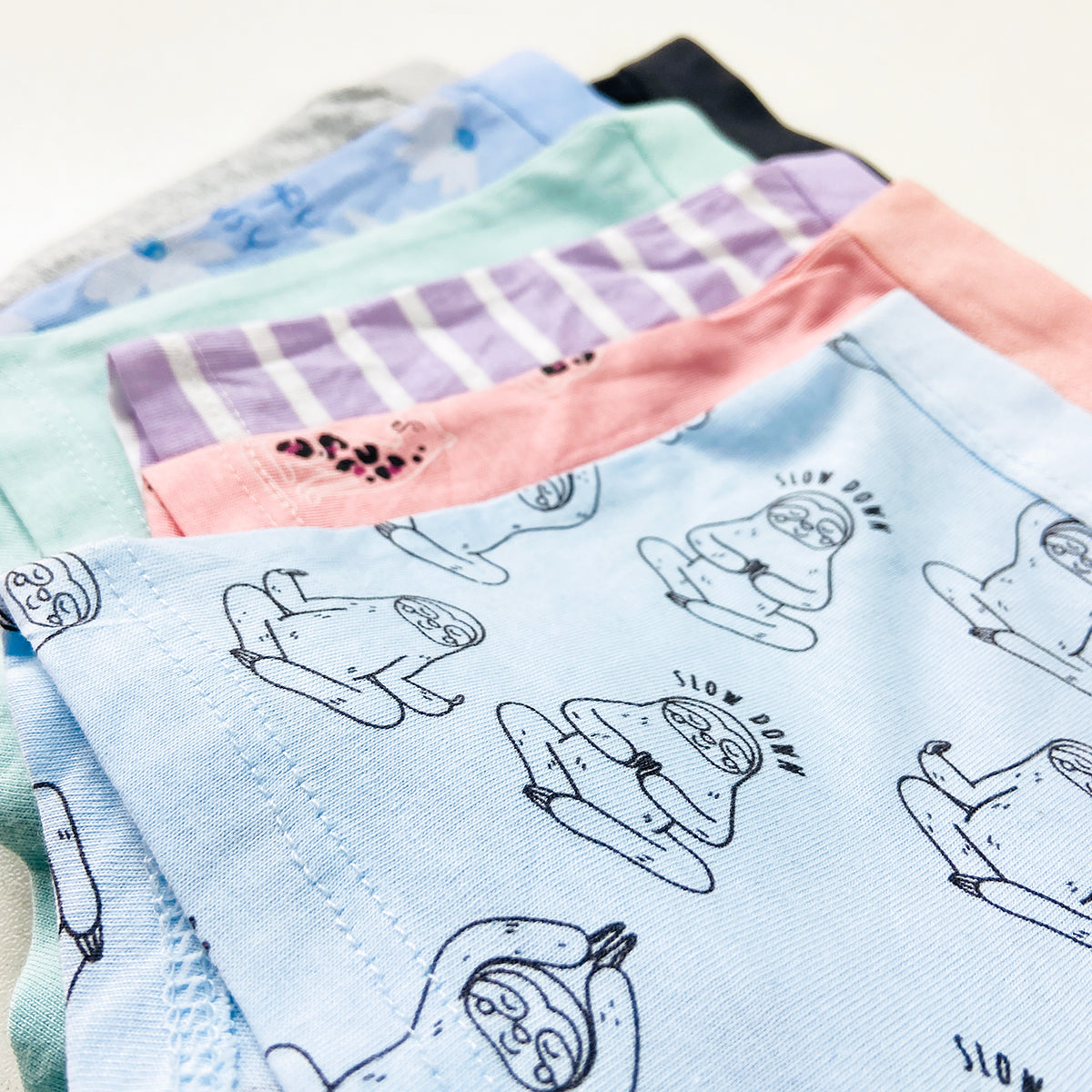 Pack of 5 Girls Premium Soft Cotton Boyshort Full Coverage Panties