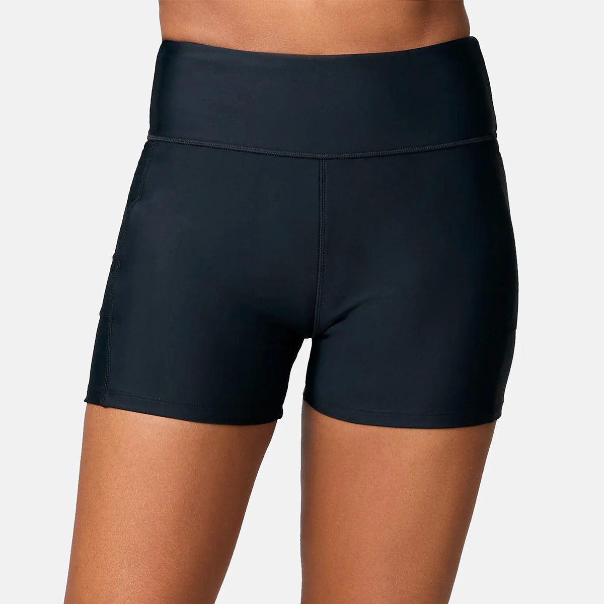 Womens High-Waisted Swim Biker Shorts