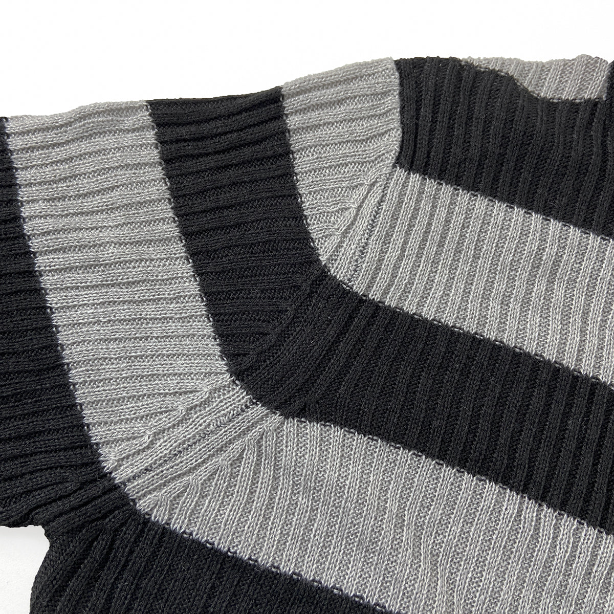 Womens Ribbed Striped Soft Knit  Turtleneck Sweater