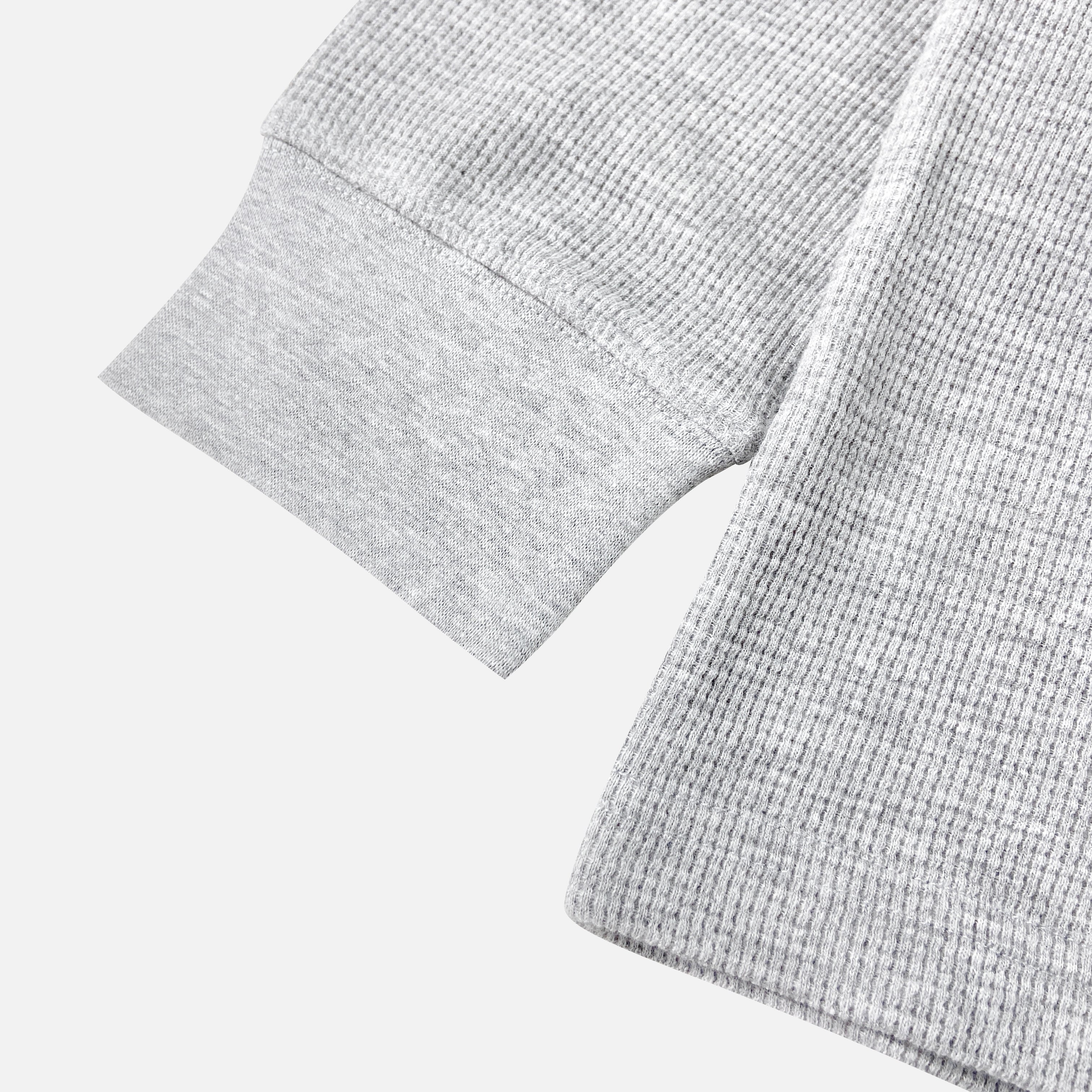 Men’s Waffle Knit Long Sleeve Henley T-shirt