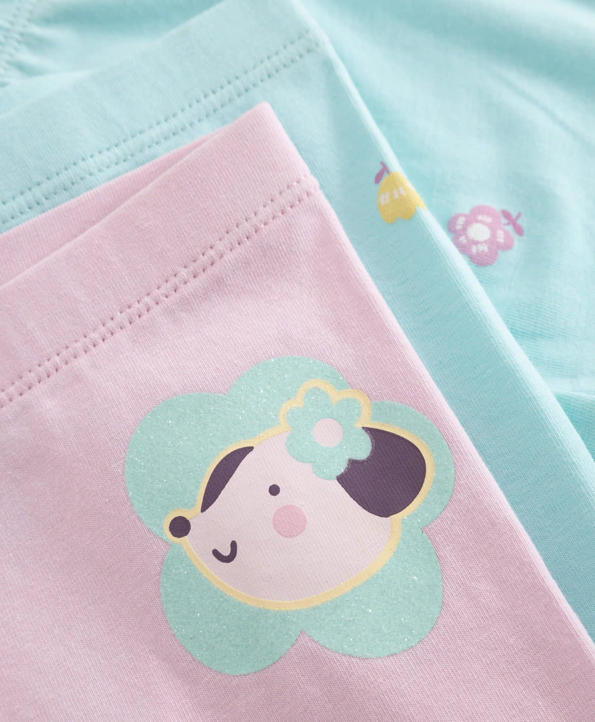 Pack of 2 Baby Girls Cotton Stretch Leggings