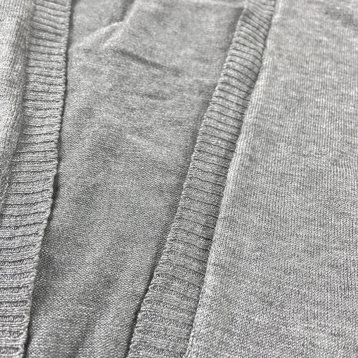 Womens Classic Open-Front Ribbed Hem Knit Cardigan