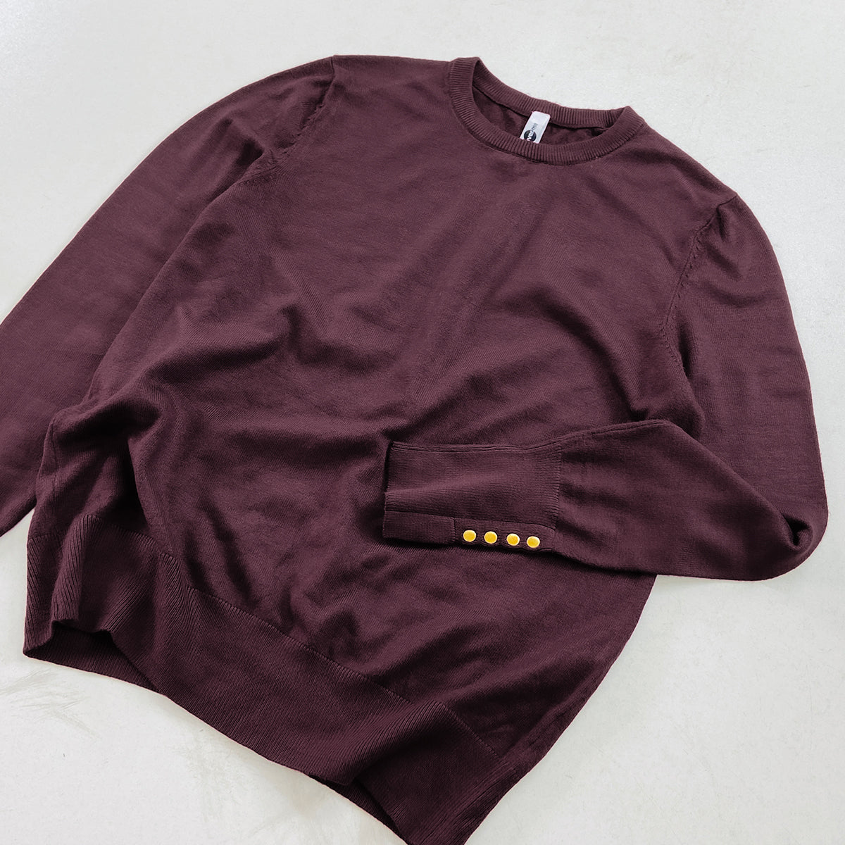 Womens Elegant Burgundy Knit Pullover Sweater
