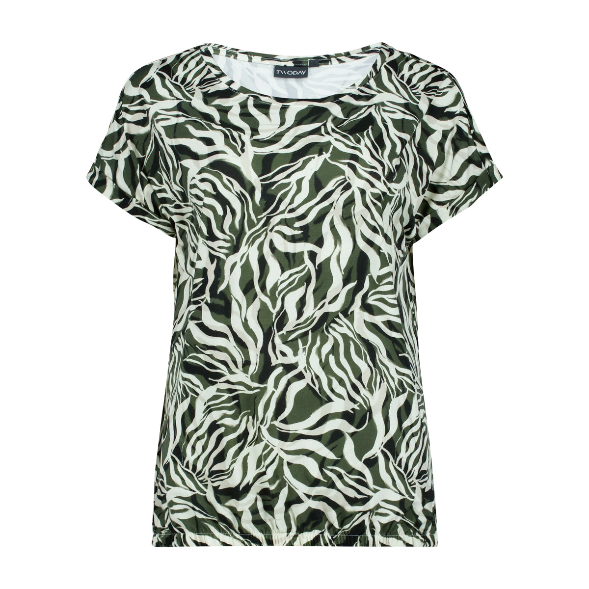 Womens Printed Short Sleeve Round Neck T-Shirt