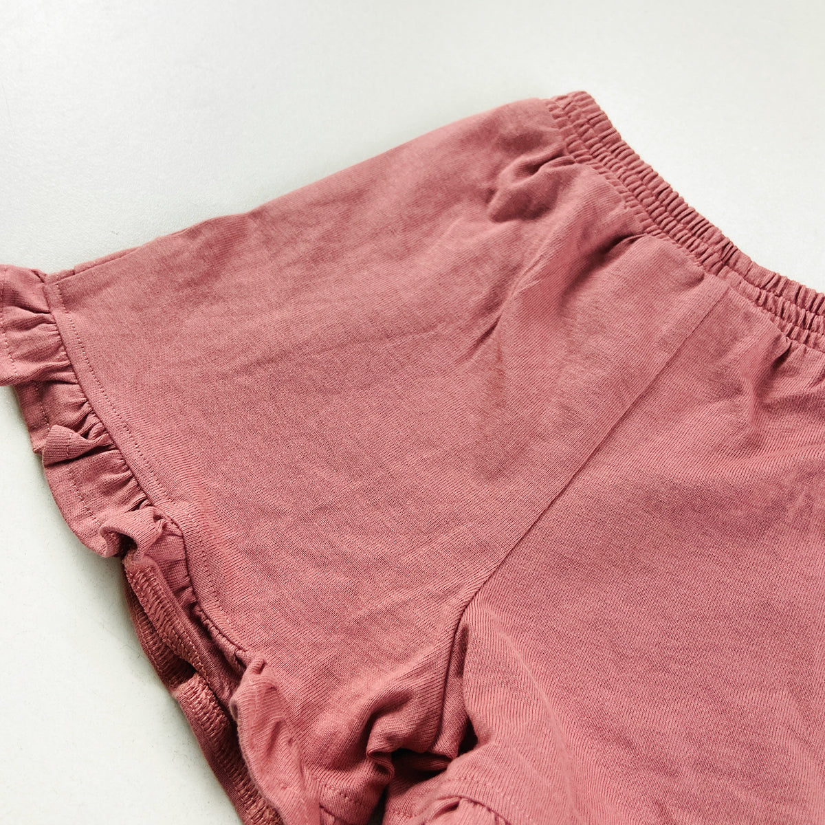 Baby Girls Ruffle Hem Cotton Shorts