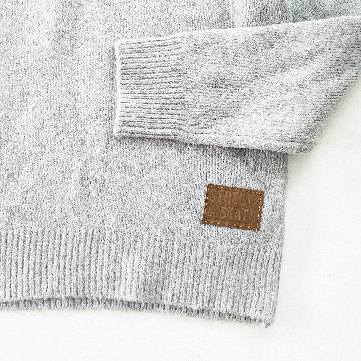 Boys Heather Knit Quarter Zip Winter Pullover Sweater