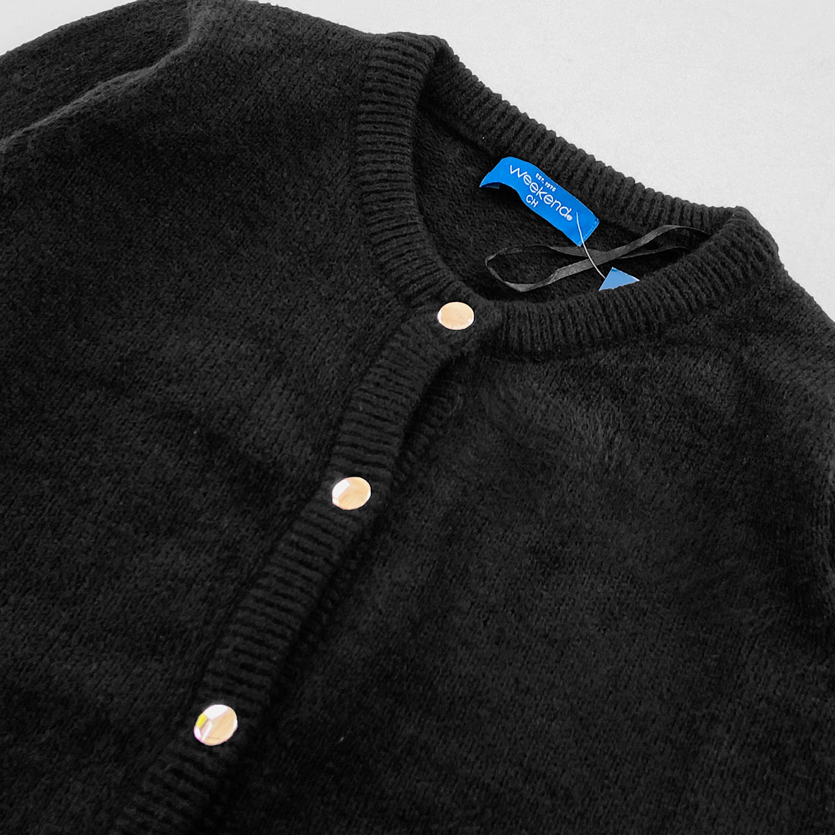 Womens Wool Blend Golden Button Knit Cardigan Sweater