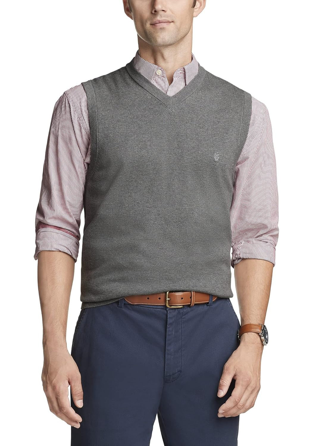 Mens Premium V-Neck Knit Sleeveless Pullover Sweater