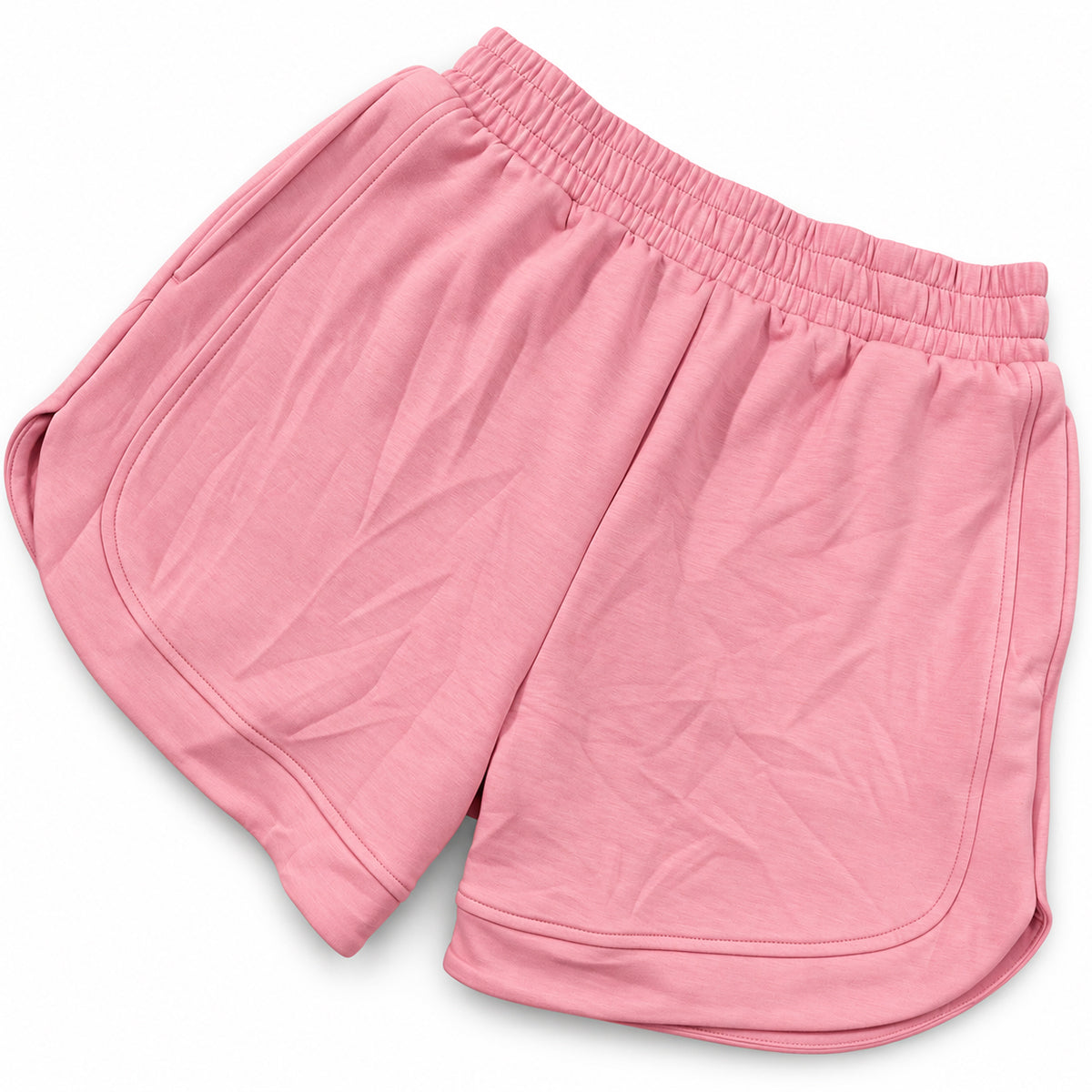 Womens Stretch Elastic Waist Casual Shorts With Side Pocket