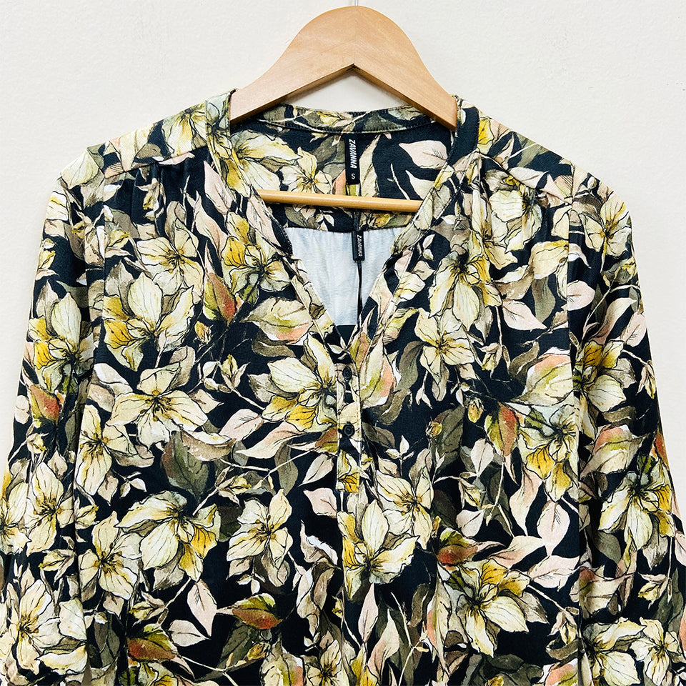 Ladies ¾ Sleeve Soft Floral Casual Top