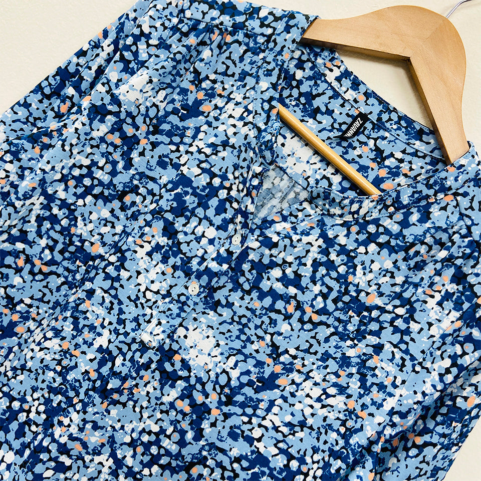 Ladies ¾ Sleeve Soft Floral Casual Top