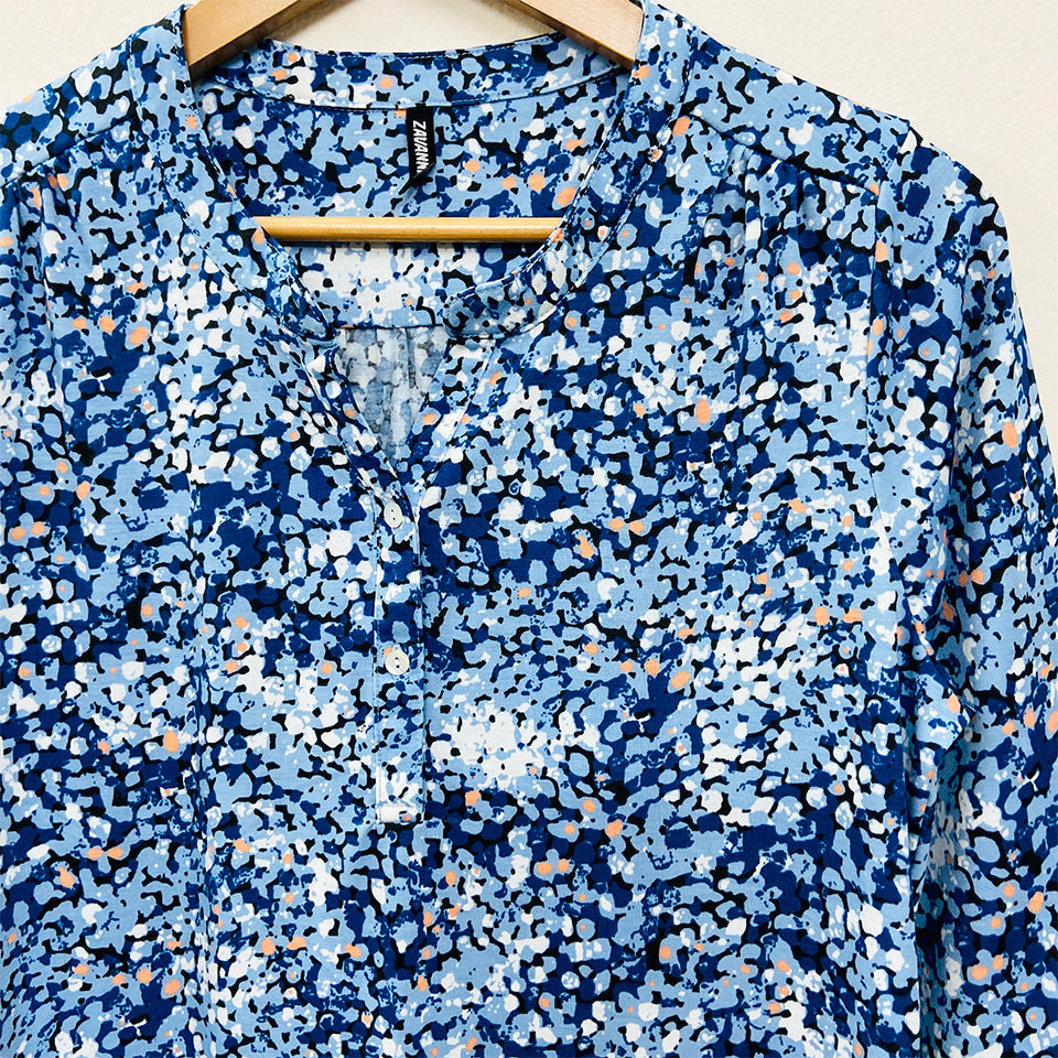 Ladies ¾ Sleeve Soft Floral Casual Top