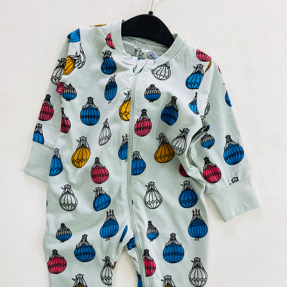 Baby Organic Cotton Printed Sleepsuit Full Body Romper