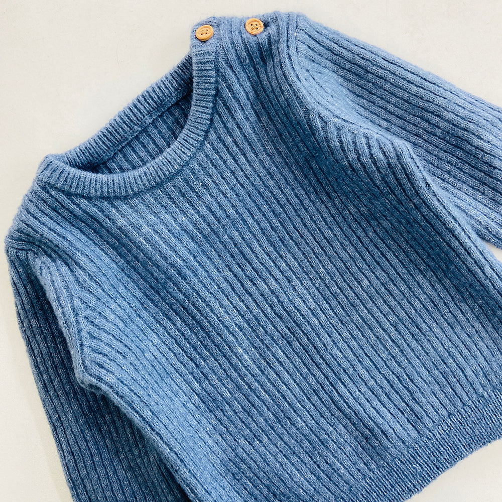 Baby Boys Long Sleeve Knit Cotton Sweater