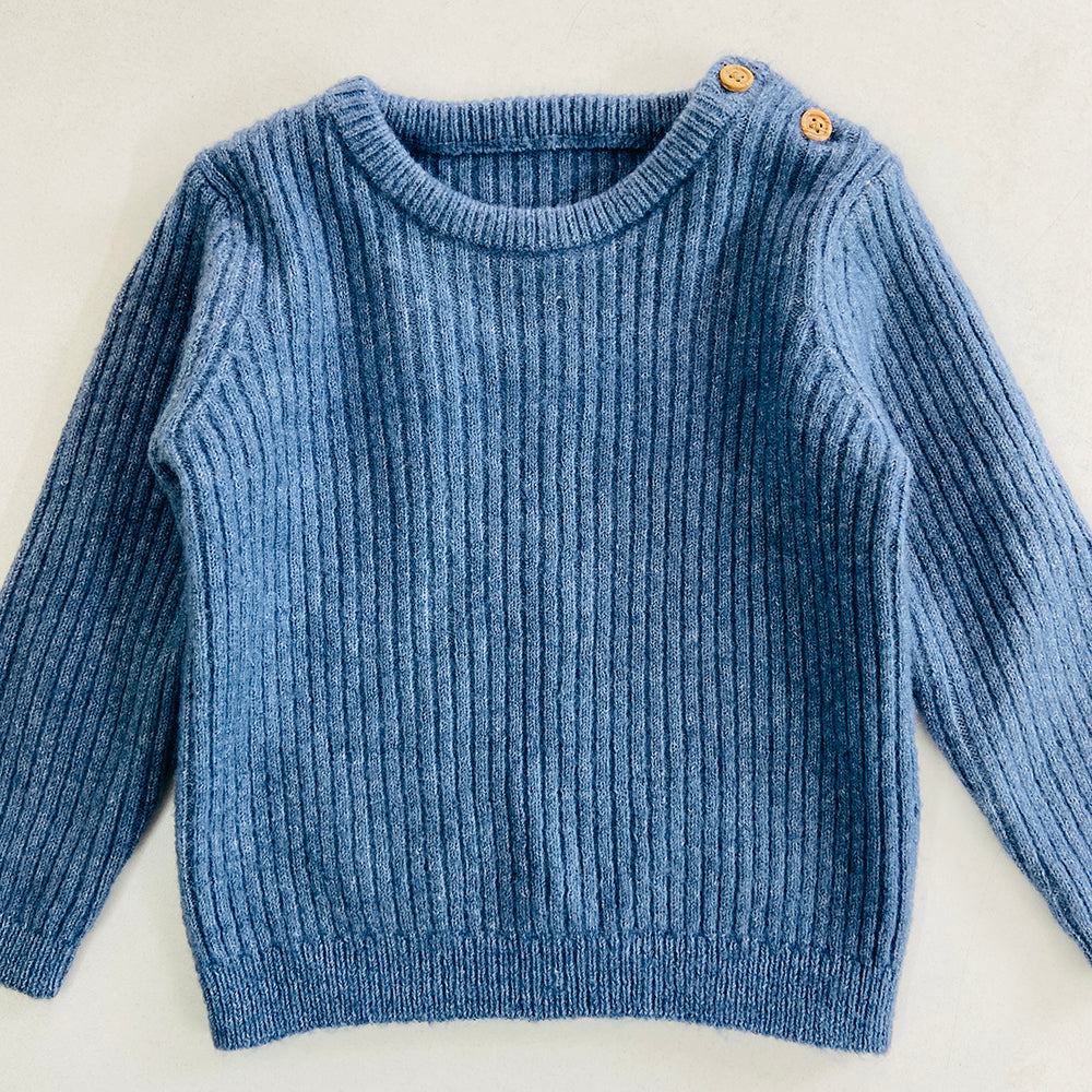 Baby Boys Long Sleeve Knit Cotton Sweater