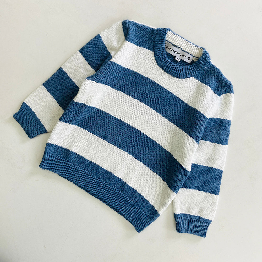 Boys Long Sleeve Striped Pullover Sweater