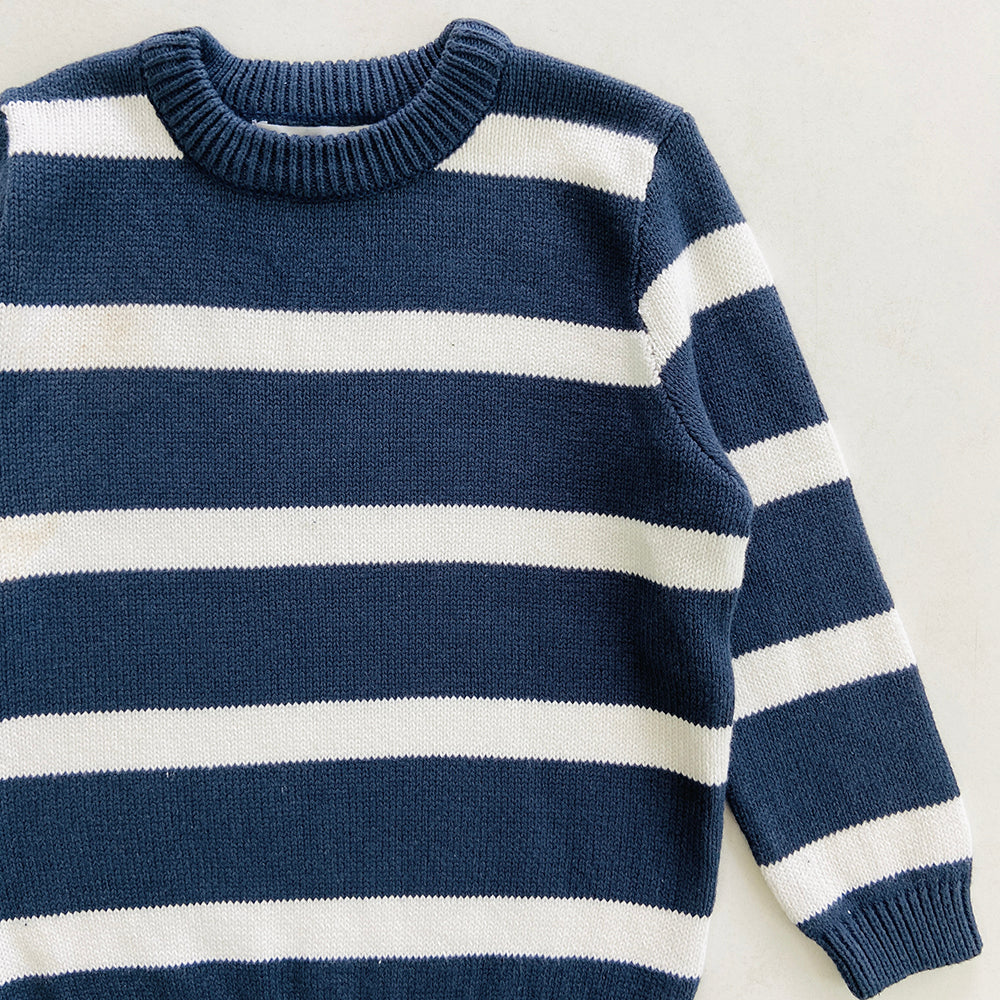 Boys Long Sleeve Striped Pullover Sweater