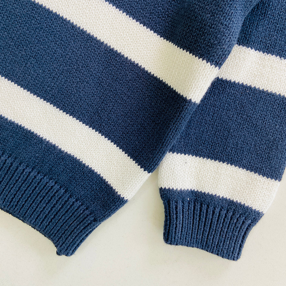 Boys Long Sleeve Striped Pullover Sweater