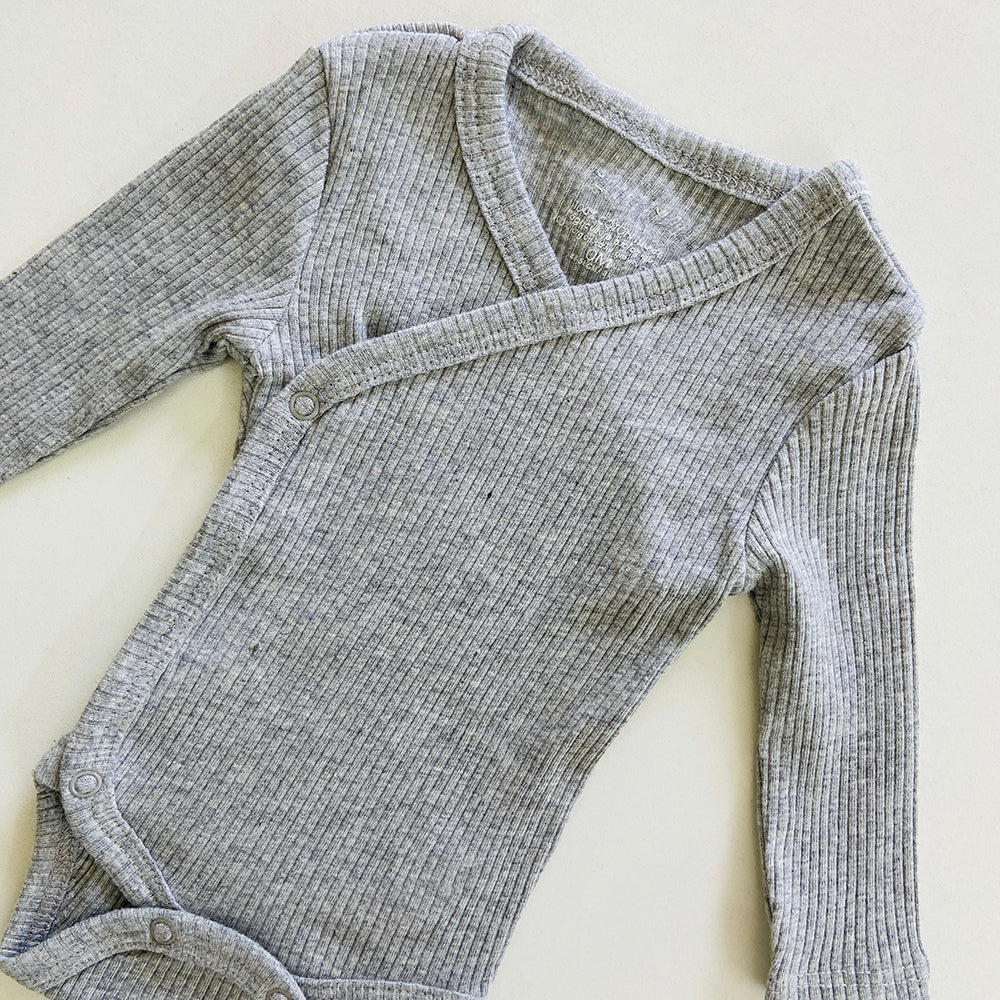 Toddler Baby Cotton Rib Long Sleeve Bodysuit Romper