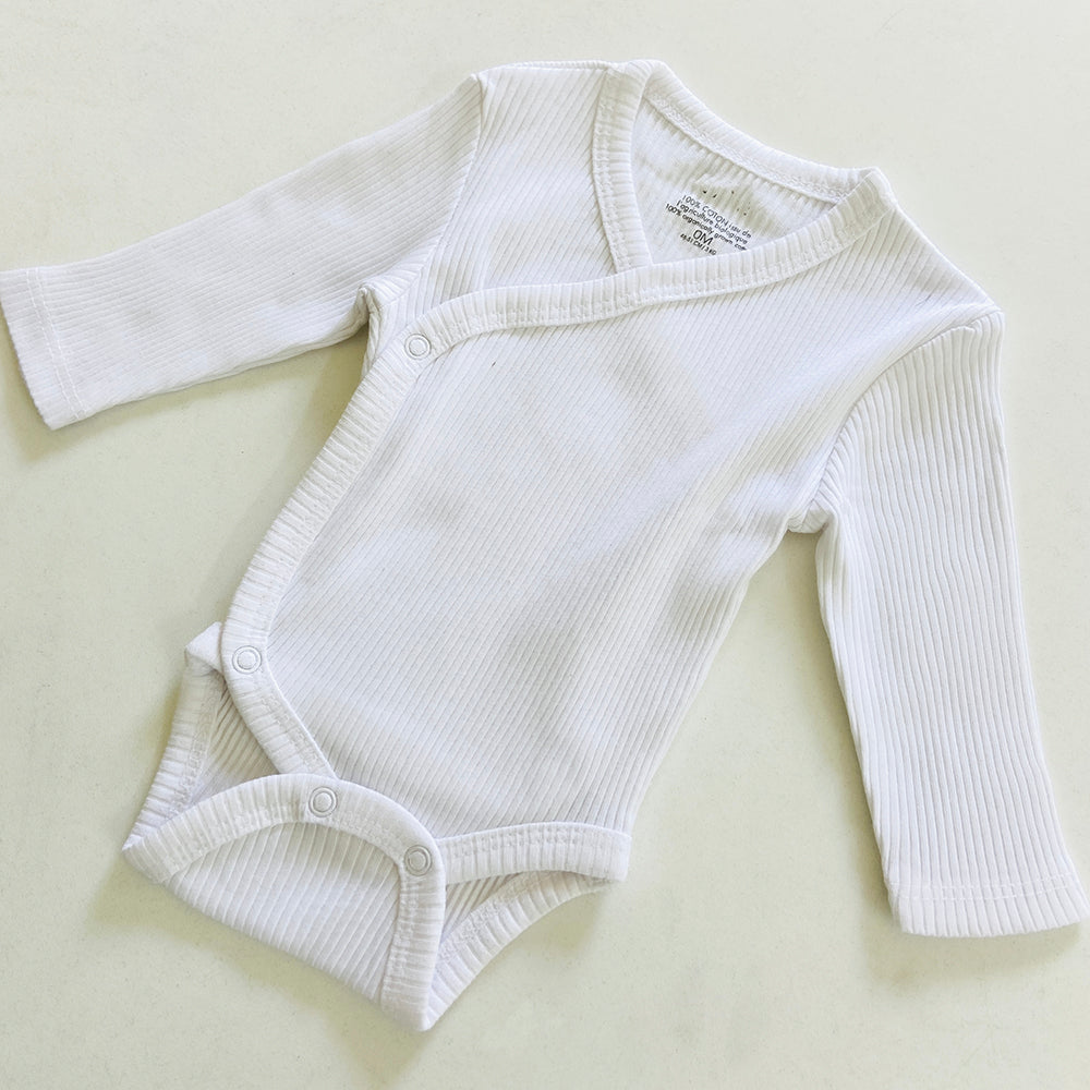 Toddler Baby Cotton Rib Long Sleeve Bodysuit Romper