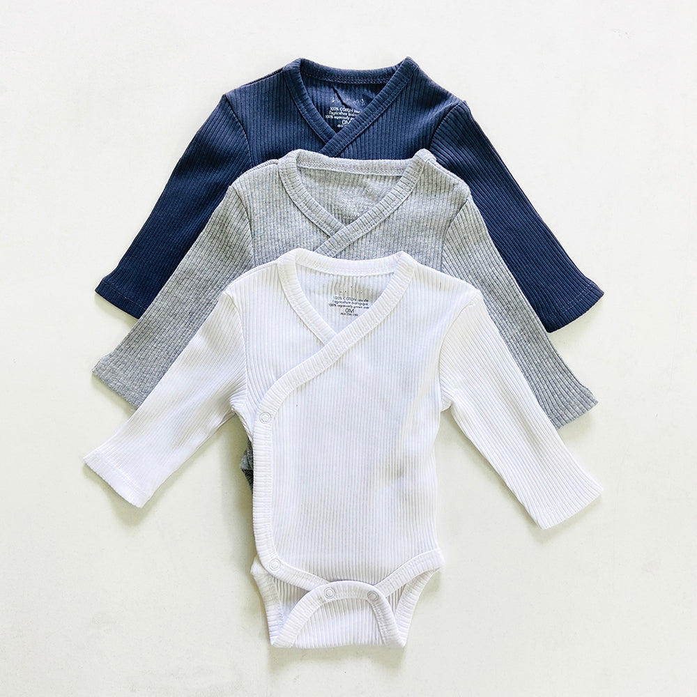 Toddler Baby Cotton Rib Long Sleeve Bodysuit Romper