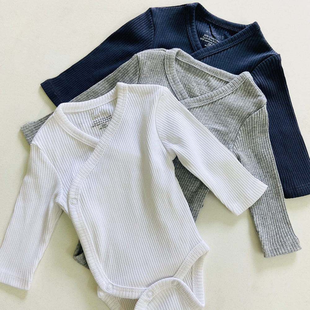 Toddler Baby Cotton Rib Long Sleeve Bodysuit Romper