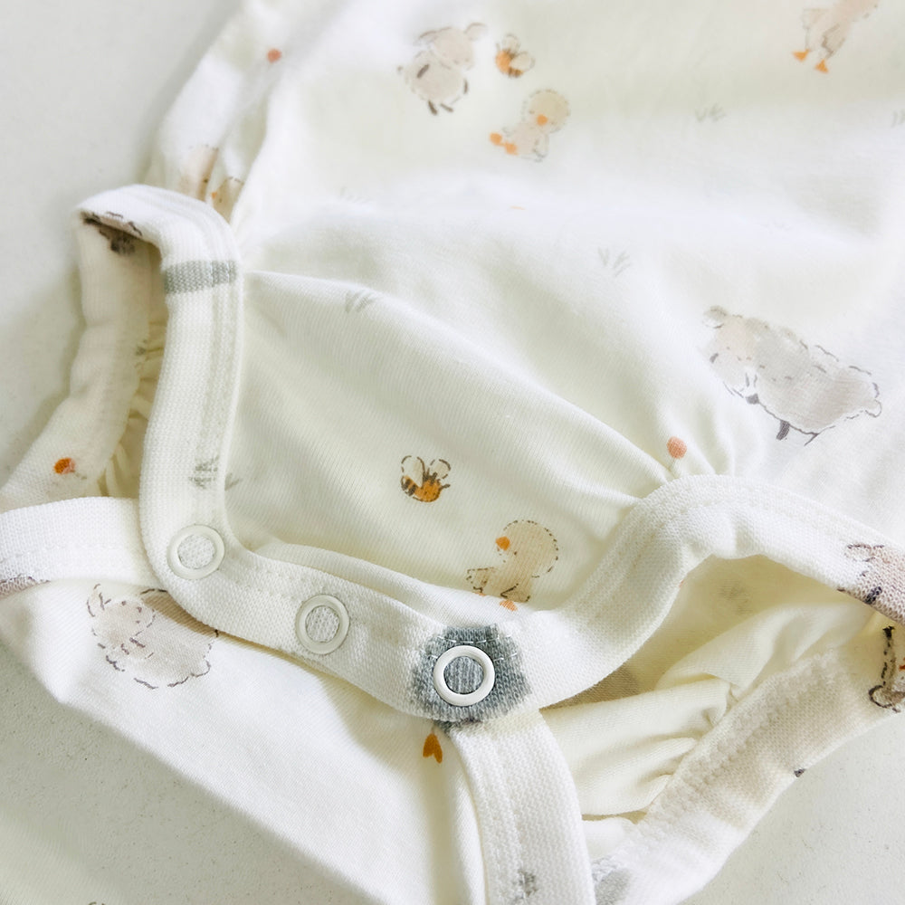 Newborn Baby Long Sleeve Cotton Bodysuit Romper