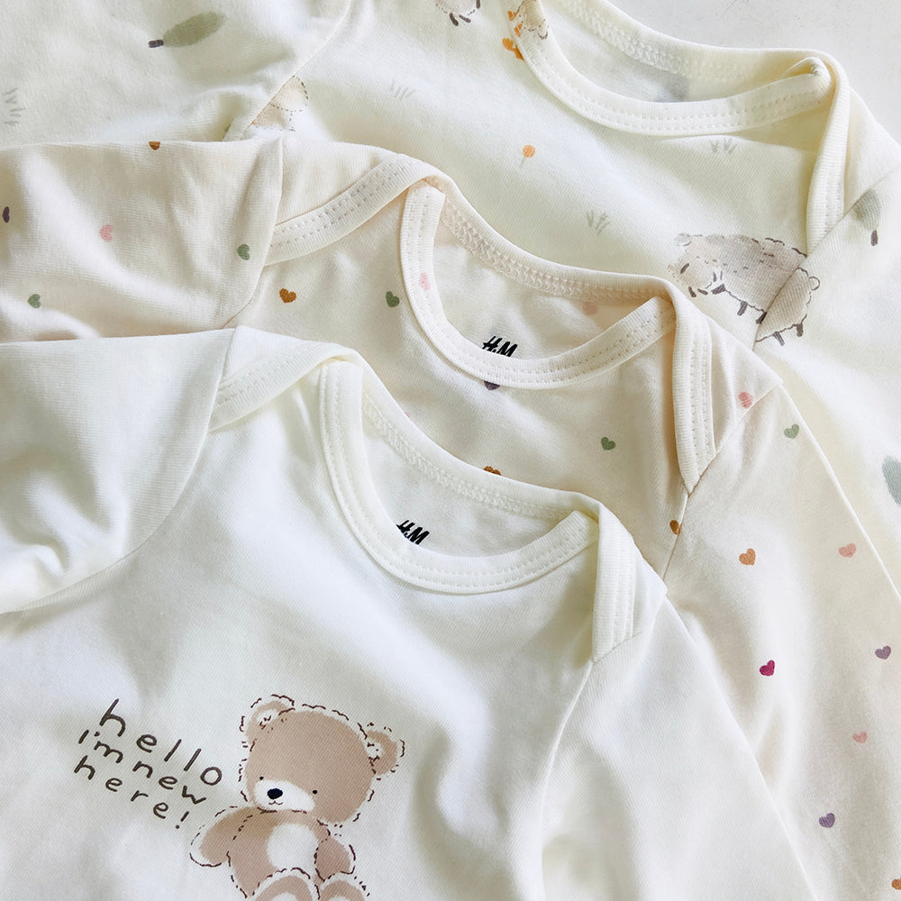 Newborn Baby Long Sleeve Cotton Bodysuit Romper