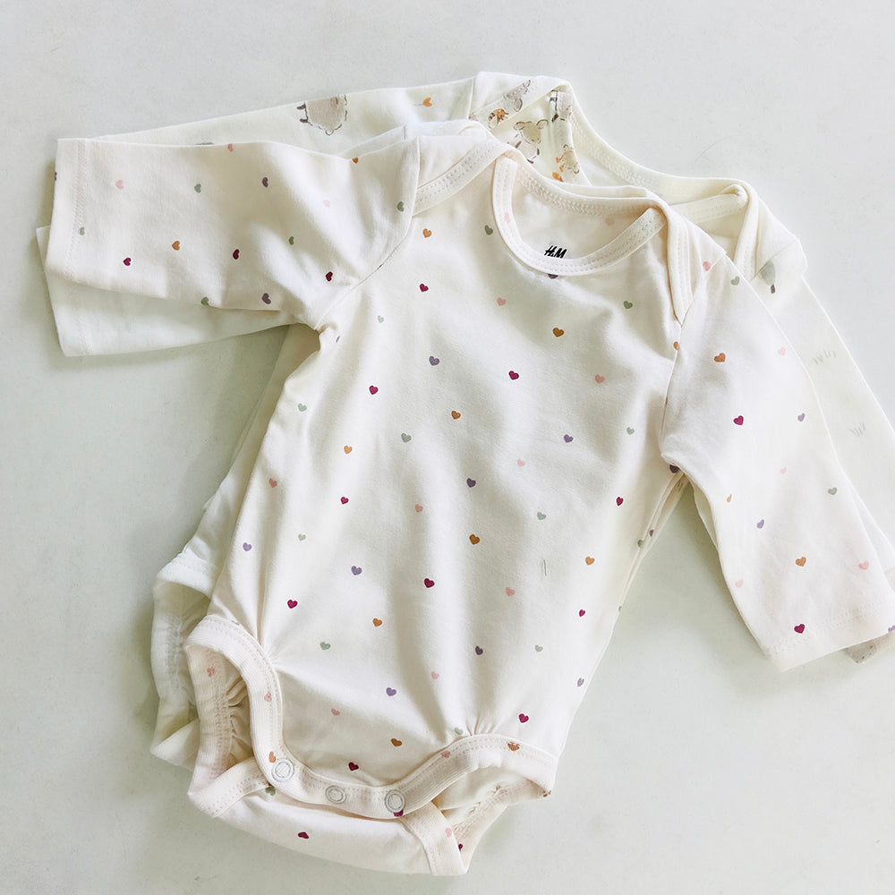 Newborn Baby Long Sleeve Cotton Bodysuit Romper