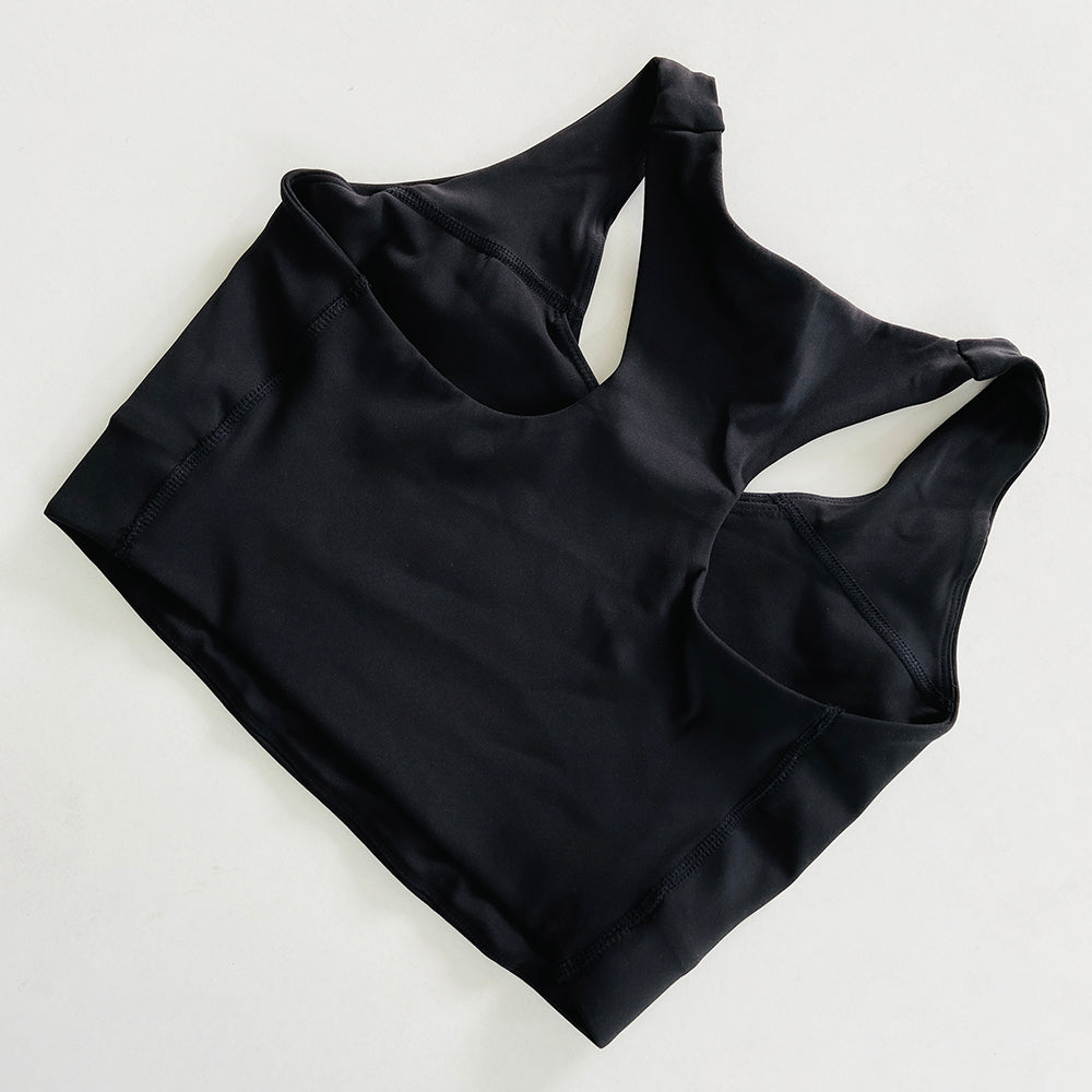 Ladies Solid Crew Neck Underwired Sports Bra