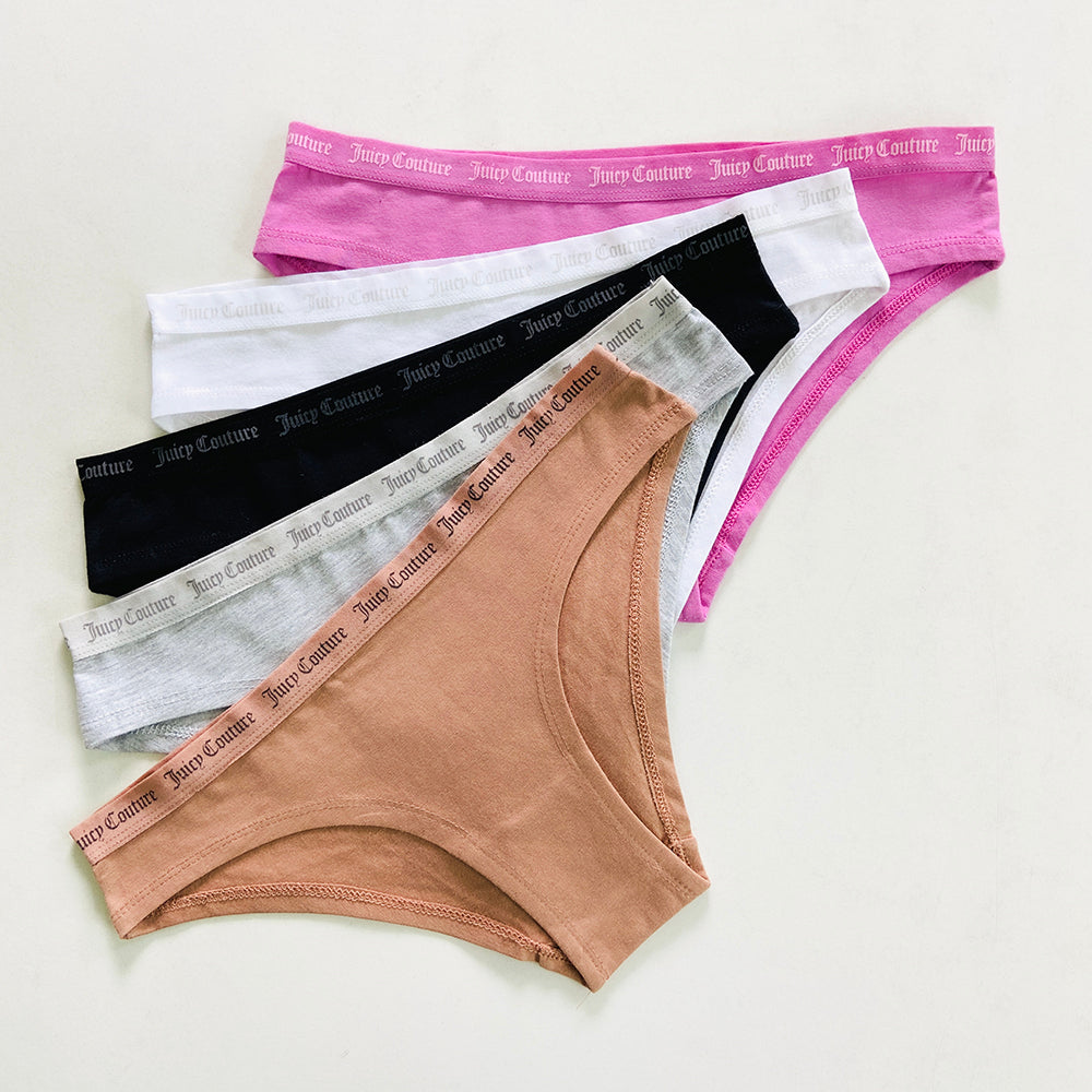 Womens 5 Pack Cotton Brief Underwear Set