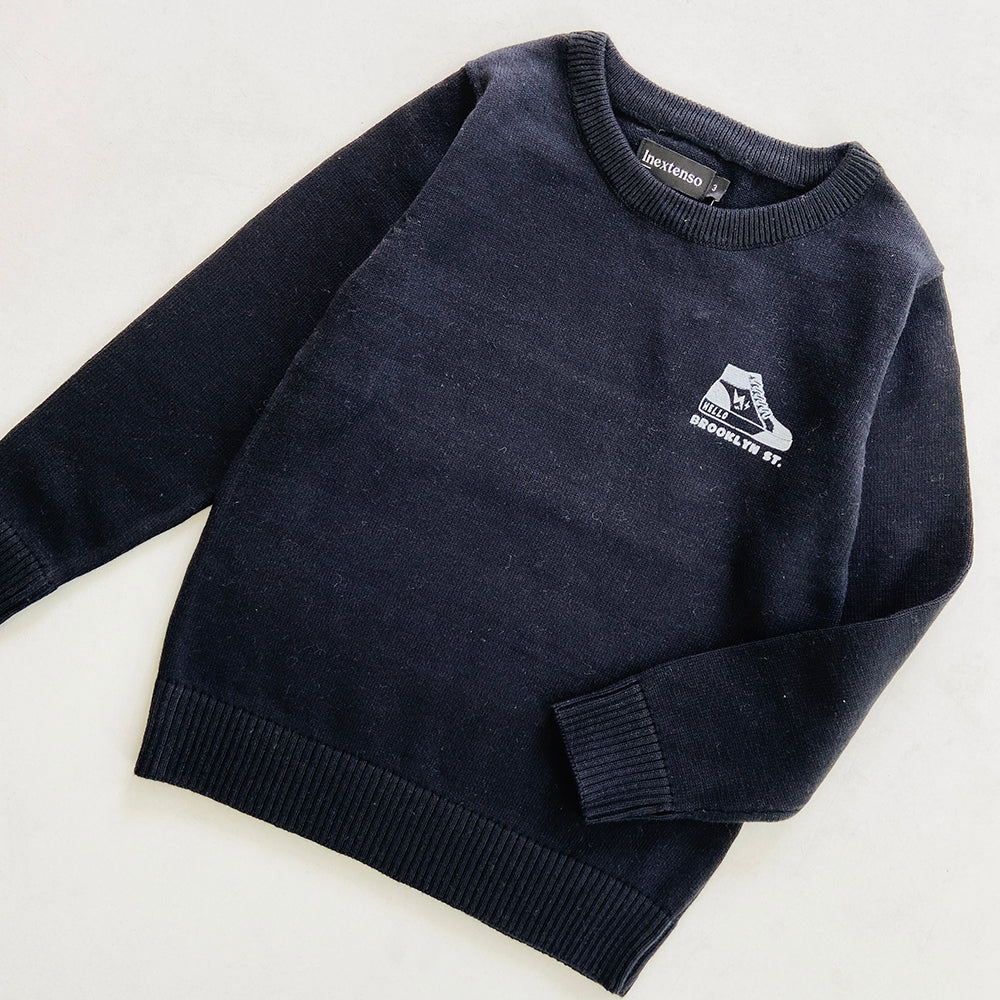 Boys Long Sleeve Solid Pullover Sweater