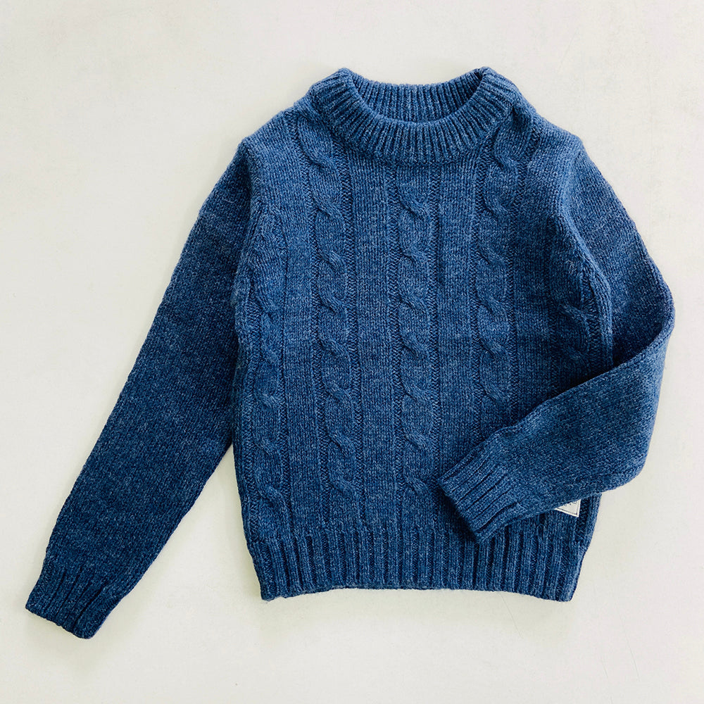 Boys Long Sleeve Solid Pullover Sweater