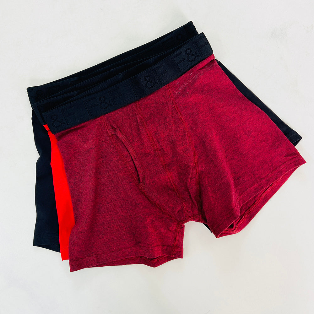 Pack of 3 Mens Cotton Stretch Boxer Trunks