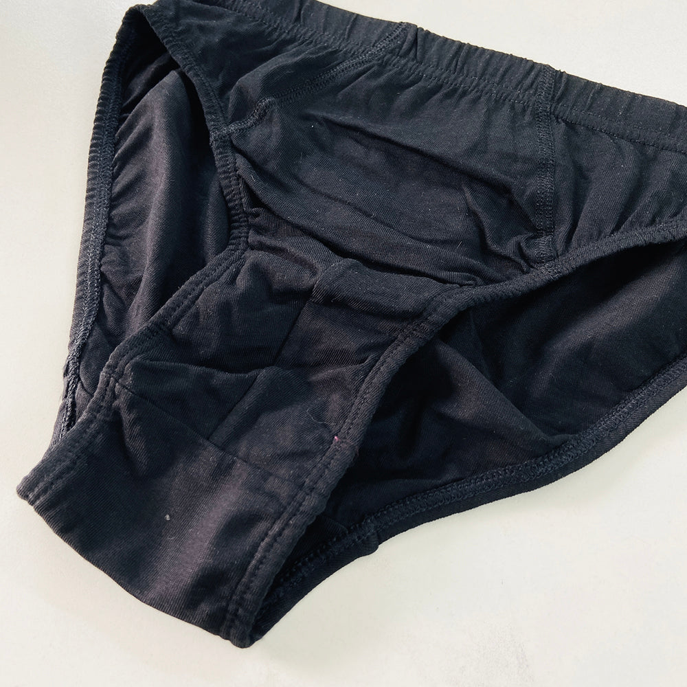 Pack of 5 Mens Solid Inner Elastic Cotton Briefs
