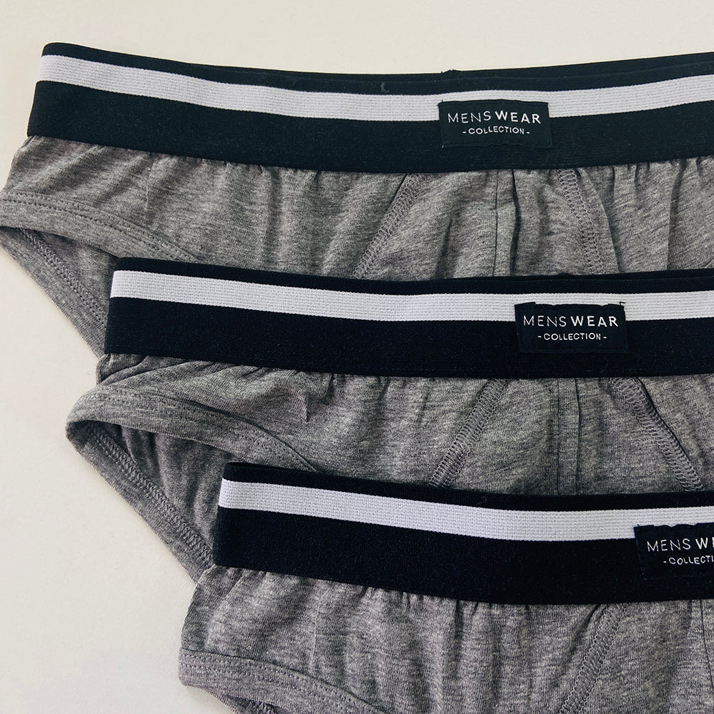 Pack of 3 Mens Outer Elastic Waistbelt Cotton Briefs