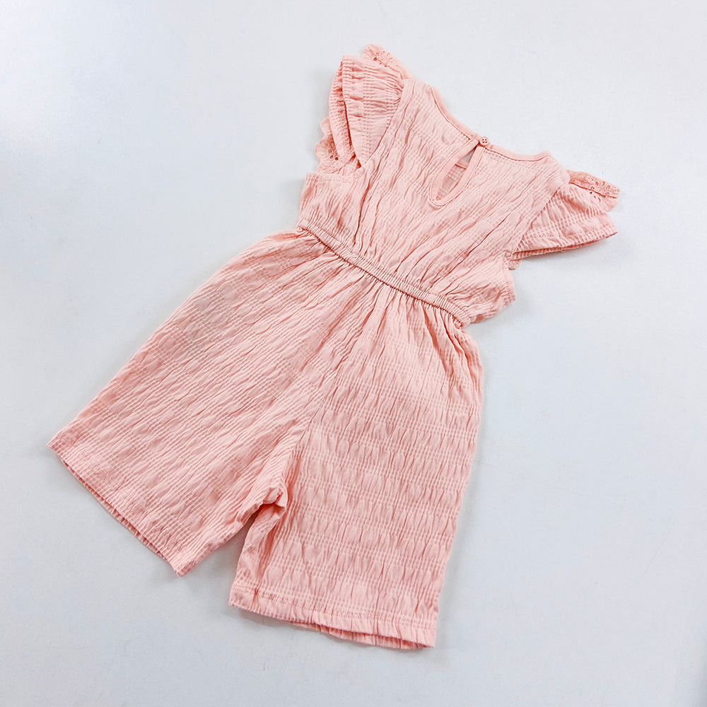 Infant and Toddler Girl Sleeveless Ruffle Trim Cotton Bodysuit