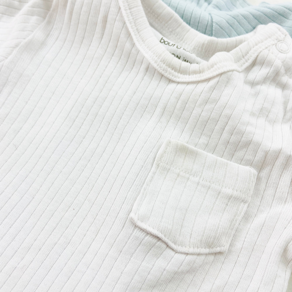 Pack of 3 Cotton Rib Half Sleeve Unisex Toddler Baby Romper