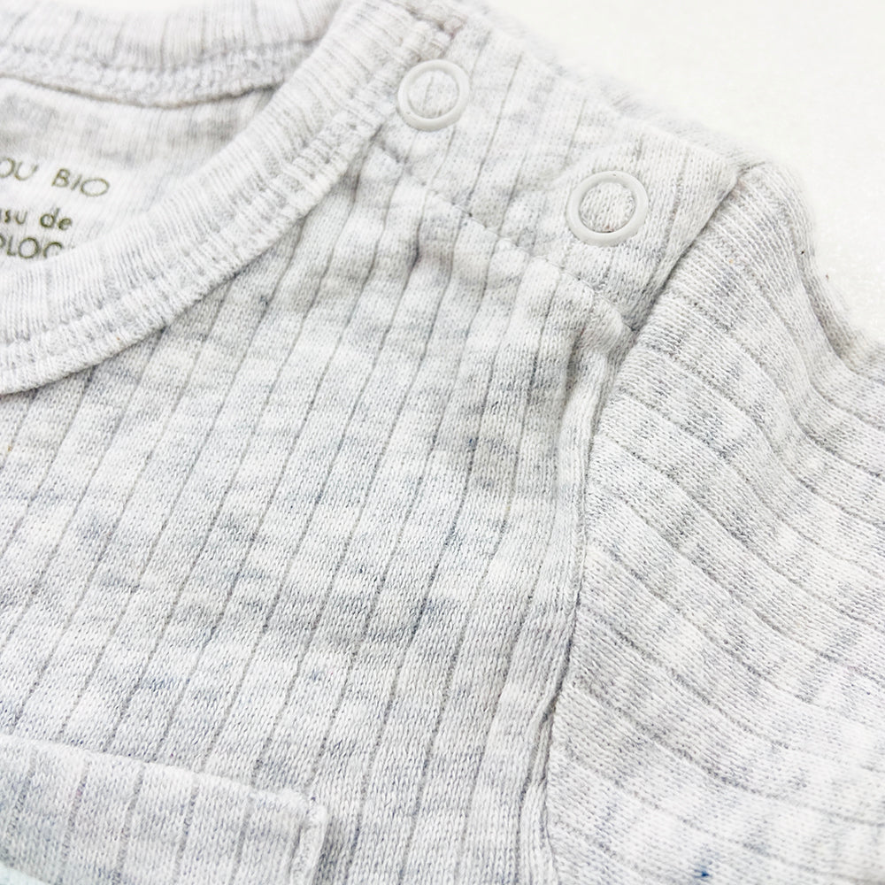 Pack of 3 Cotton Rib Half Sleeve Unisex Toddler Baby Romper