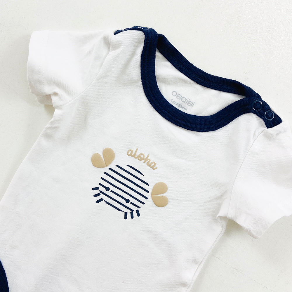 Toddler Baby Half Sleeve Unisex Cotton Romper
