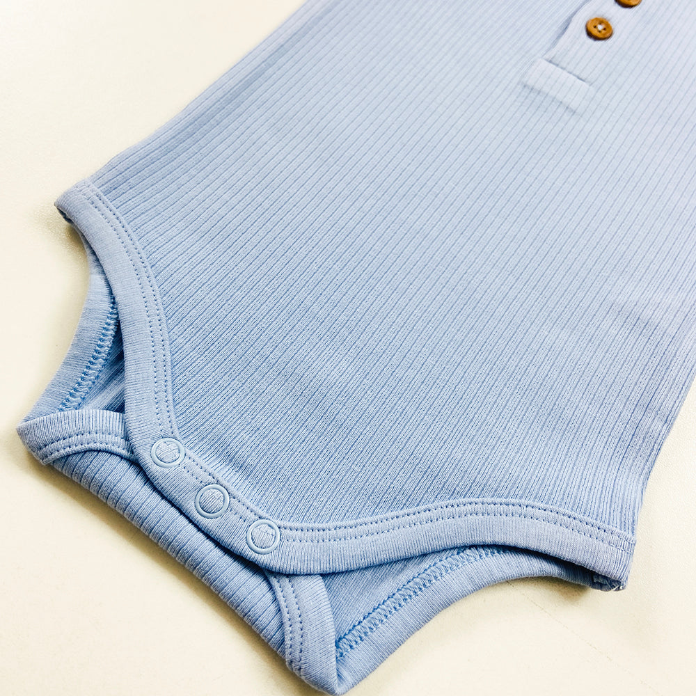 Infant and Toddler Baby Ribbed Sleeveless Cotton Romper Bodysuit